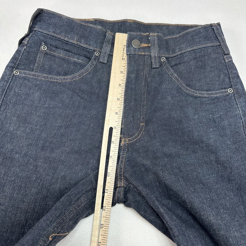 40 Grit Jeans Mens 28x32 Blue Standard Fit Straight Dark Wash Stretch Denim Work